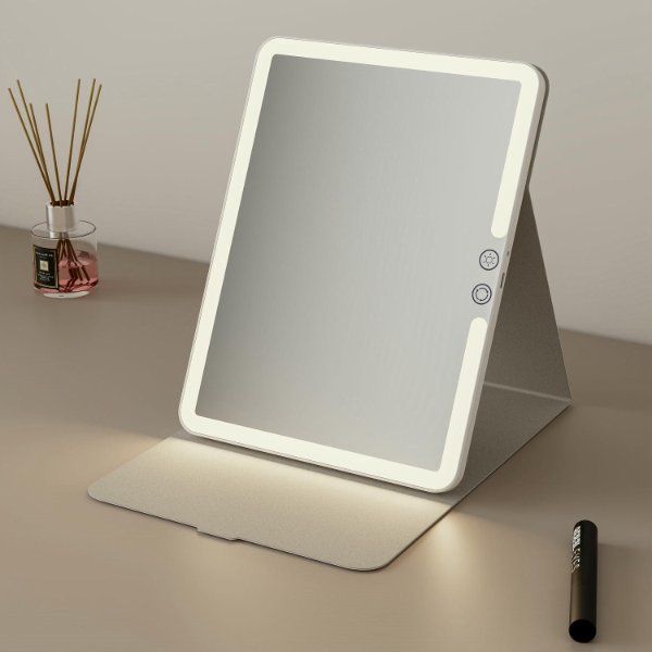 SM355A-SL Rechargeable Folding LED Makeup Mirror